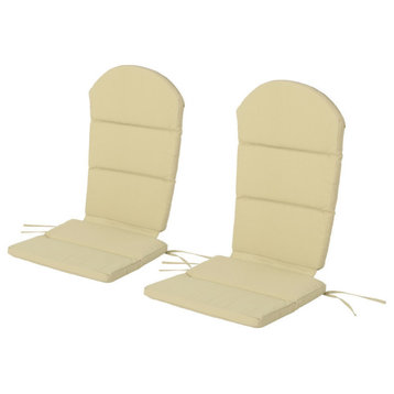 Malibu Outdoor Water-Resistant Adirondack Chair Cushions, Set of 2, Khaki