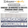 Springblinds SOMFY Motorized 5% Solar Indoor Outdoor Shade, White Grey, 65"x72"