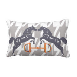 Horse Rider Lumbar Throw Pillow - Decorative Pillows