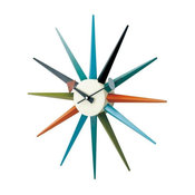 Classic Wooden Sunburst Clock