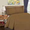 Luxury Cotton Blend Duvet Cover and Pillow Shams, Taupe, Twin