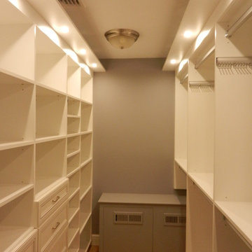 Custom His and Hers Walk-in Closets in Weston, CT