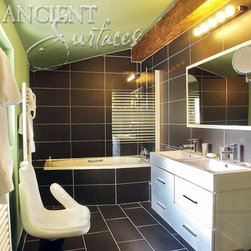 Antique Bathrooms Basalt Stone Floors & Walls - Tile