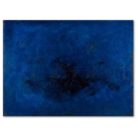 Joarez 'Deep Blue' Canvas Art, 18"x24"