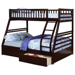 Jason Bunk Bed With Storage Ladder And, Acme Furniture Jason Twin Over Full Bunk Bed Espresso