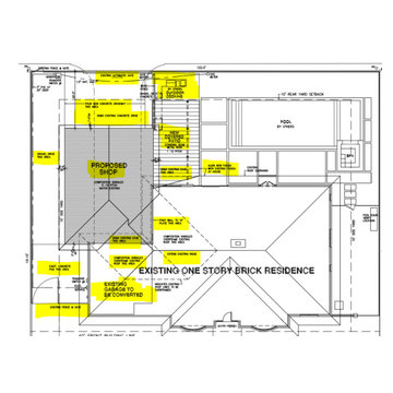 75244 - Preston Hollow - Garage Conversion, Garage Addition - BEFORE and AFTER