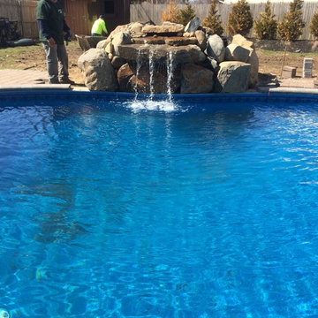 Waterfall cascading into Pool