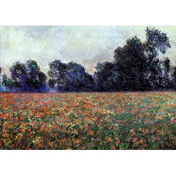 Claude Oscar Monet Poppies at Giverny, 18"x27" Wall Decal Print