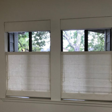 Inside mount Roman shades with continuous cords
