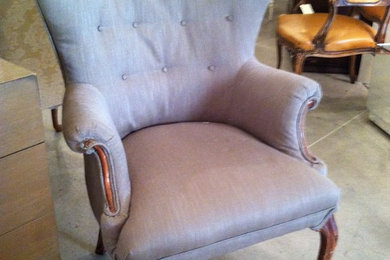 Before reupholstery vintage chair