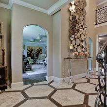 wood and stone flooring