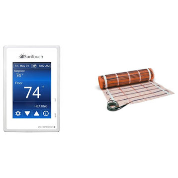 Command Touchscreen Programmable Thermostat [universal] Model 500850., Thermostat + Floor Heating Mat, , 2.0' X 7.5'
