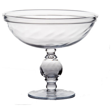 Footed Optic Compote, Clear