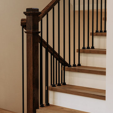 Staircase moved to center of the home