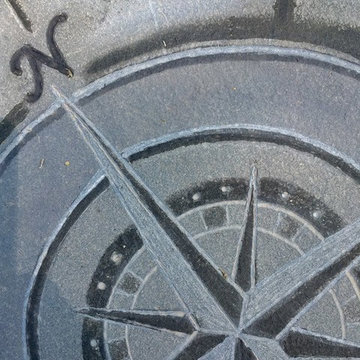 Bluestone carving - True North Garden Paver detail