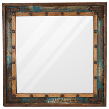 El Paso Vanity Accent Mirror, Turquoise, 36x36