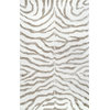 Hand Tufted Plush Zebra Rug, 7'6"x9'6"