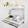 Danya B. Wall Mount 2-Tier Shelving Unit With Towel Rack and Removable Trays
