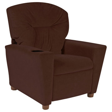 Cup Holder Recliner in Chocolate