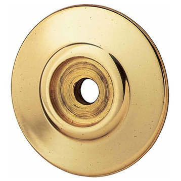 Cabinet Knob Rosette Bright Solid Brass 1 1/4" Single pack |
