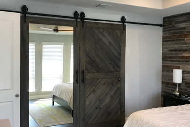 Example of a mountain style bedroom design in Dallas