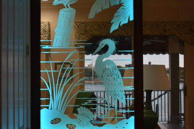 Inspiration for a coastal living room remodel in Tampa