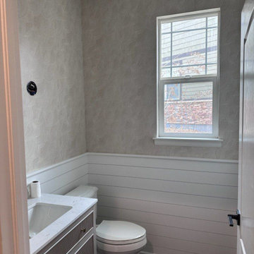 Powder room wallpaper installation Tacoma, WA