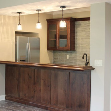 Rustic Beech Home Bar in Bettendorf, IA