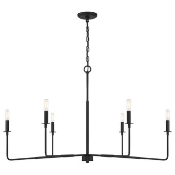 Salerno 6-Light Chandelier, Matte Black