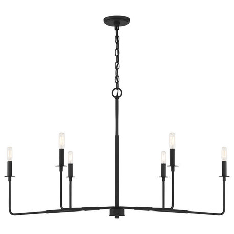 Savoy House Salerno 6-Light Chandelier, Matte Black