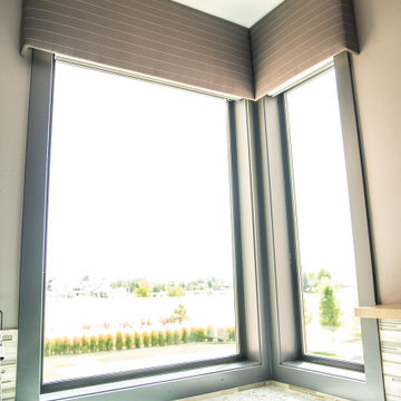 Roller Shades, Cornices and Drapery