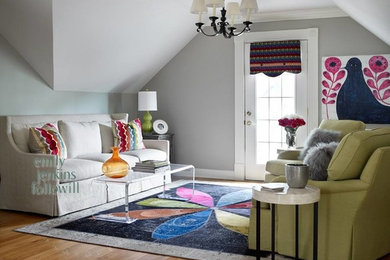 Living room - eclectic living room idea in New York