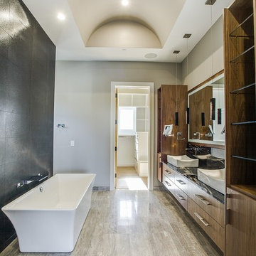 Master Bath at Modern Tuscan Villa
