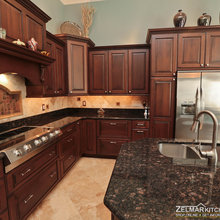 cabinets around fridge