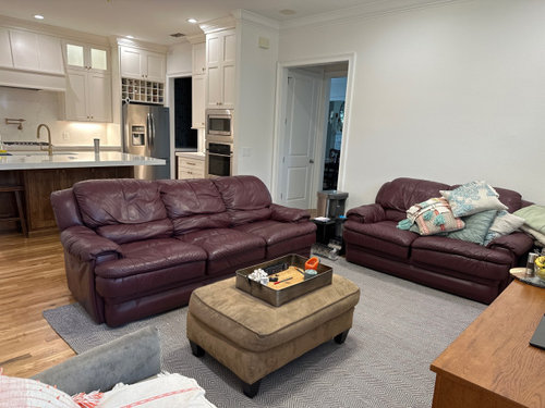 family room furniture color with white kitchen