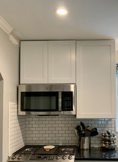 stove against the wall