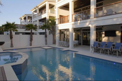 Example of a beach style pool design in Miami