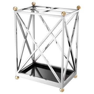 Silver Geometric Umbrella Stand | Eichholtz Quorum