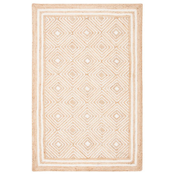 Safavieh Vintage Leather Collection NF889A Rug, Natural/Ivory, 4' X 6'