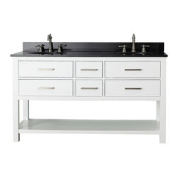 Avanity Corporation - Avanity Brooks 60" Double Vanity, White Finish, White Finish - Bathroom Vanities And Sink Consoles