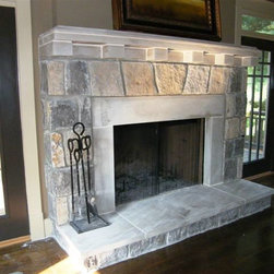 Custom Indiana Limestone Surround, Mantle and Hearth - Products