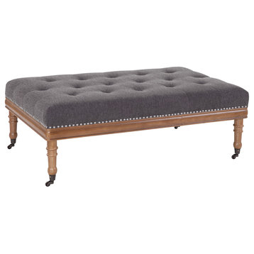 Grafton Home Woodland Upholstered Tufted Bench, Lead