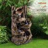 39" Tall Outdoor 4-Tier Rainforest Waterfall Fountain With LED Lights