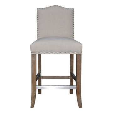 CALUSA BEACH COUNTER STOOL - BRUSHED LINEN