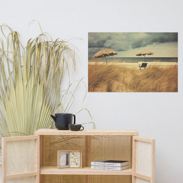 Awaiting the Rain Subdued Retro Photorealism Coastal Wall Art Print