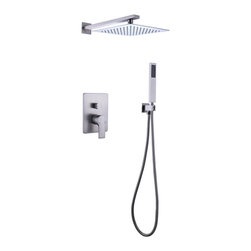 RBROHANT - Rbrohant Wall Mount Shower System With Rough-in Valve, Brushed Nickel - Showerheads And Body Sprays