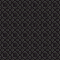 Fleur 24" x 24" in Noir - Tile