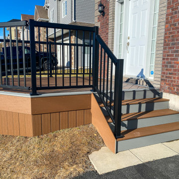 Small Entrance Deck with Black Railings – Nova Scotia, Canada