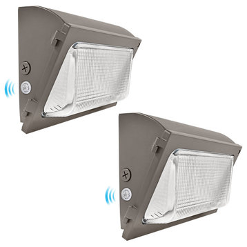 Luxrite LED Wall Pack with Photocell 75W Tunable 10125LM 3CCT 2-Pack