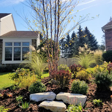 Lake Zurich Backyard Landscape and All New Front Yard Landscape Curb Appeal
